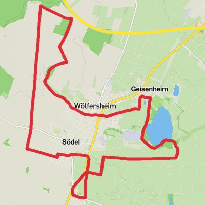 Melbach and Wolfersheimer See Loop mobile static map