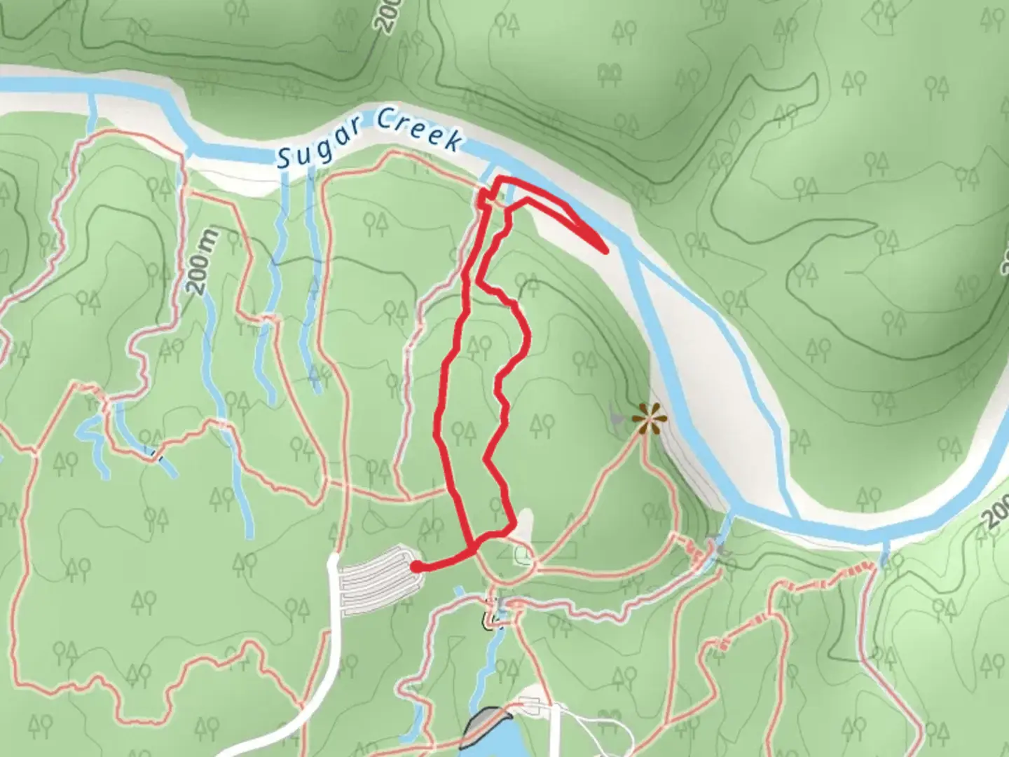 An image depicting the trail Trail 5 Loop and its surrounding area.