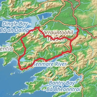 Kerry Way 10-Day Challenging Tour (Hillwalk Tours) mobile static map