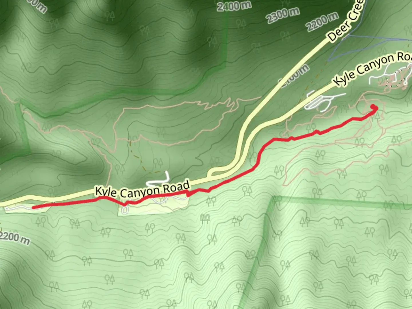 An image depicting the trail Fletcher View Campground via Acastus Trail and its surrounding area.