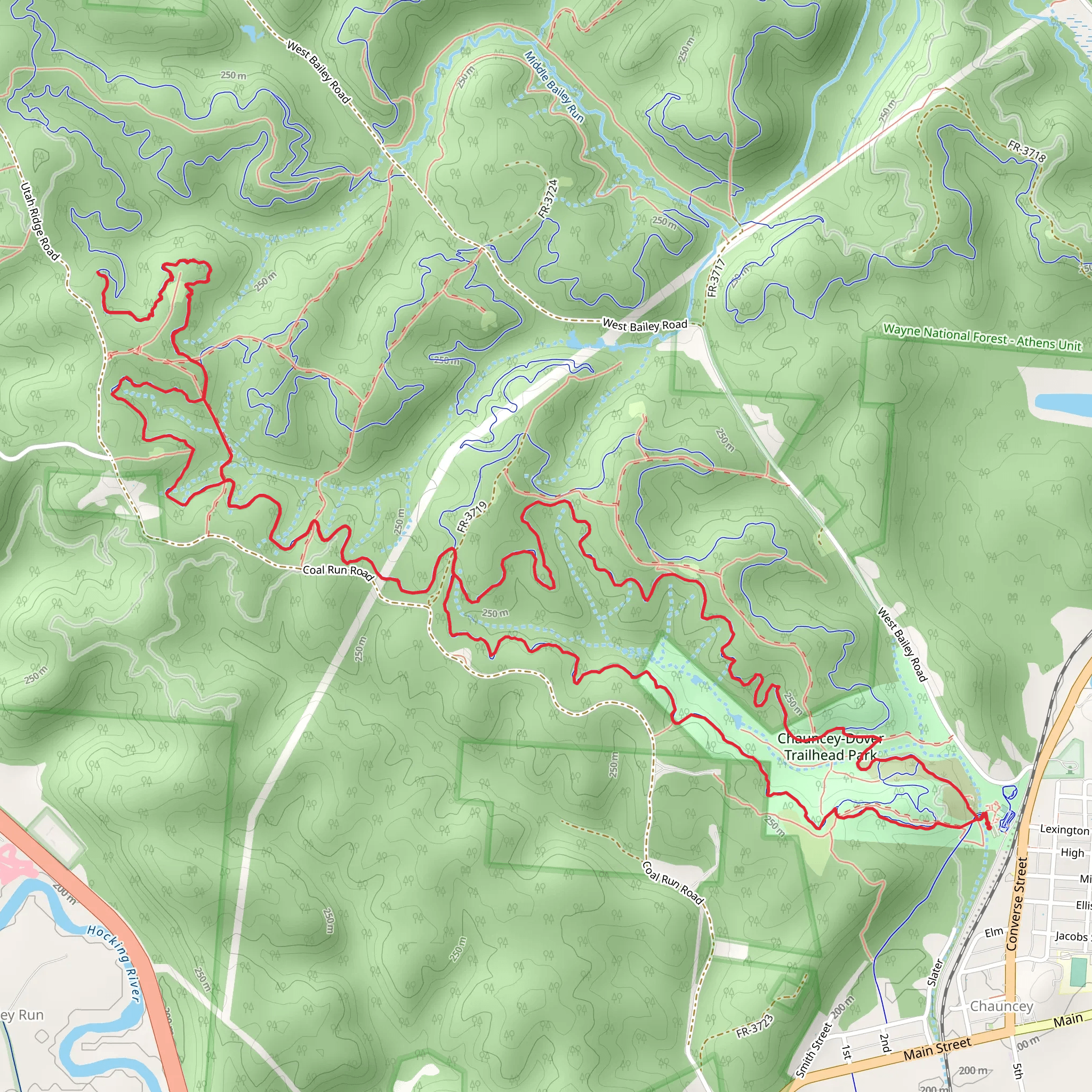 Coal Train Loop to Tipple Top Trail mobile static map