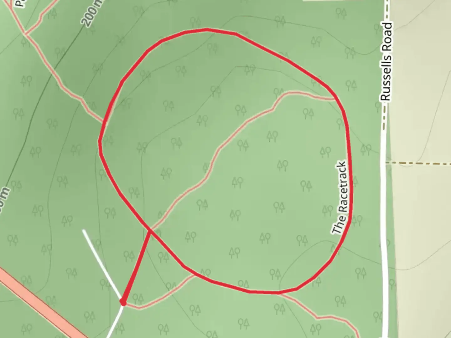 An image depicting the trail Racetrack Walk and its surrounding area.