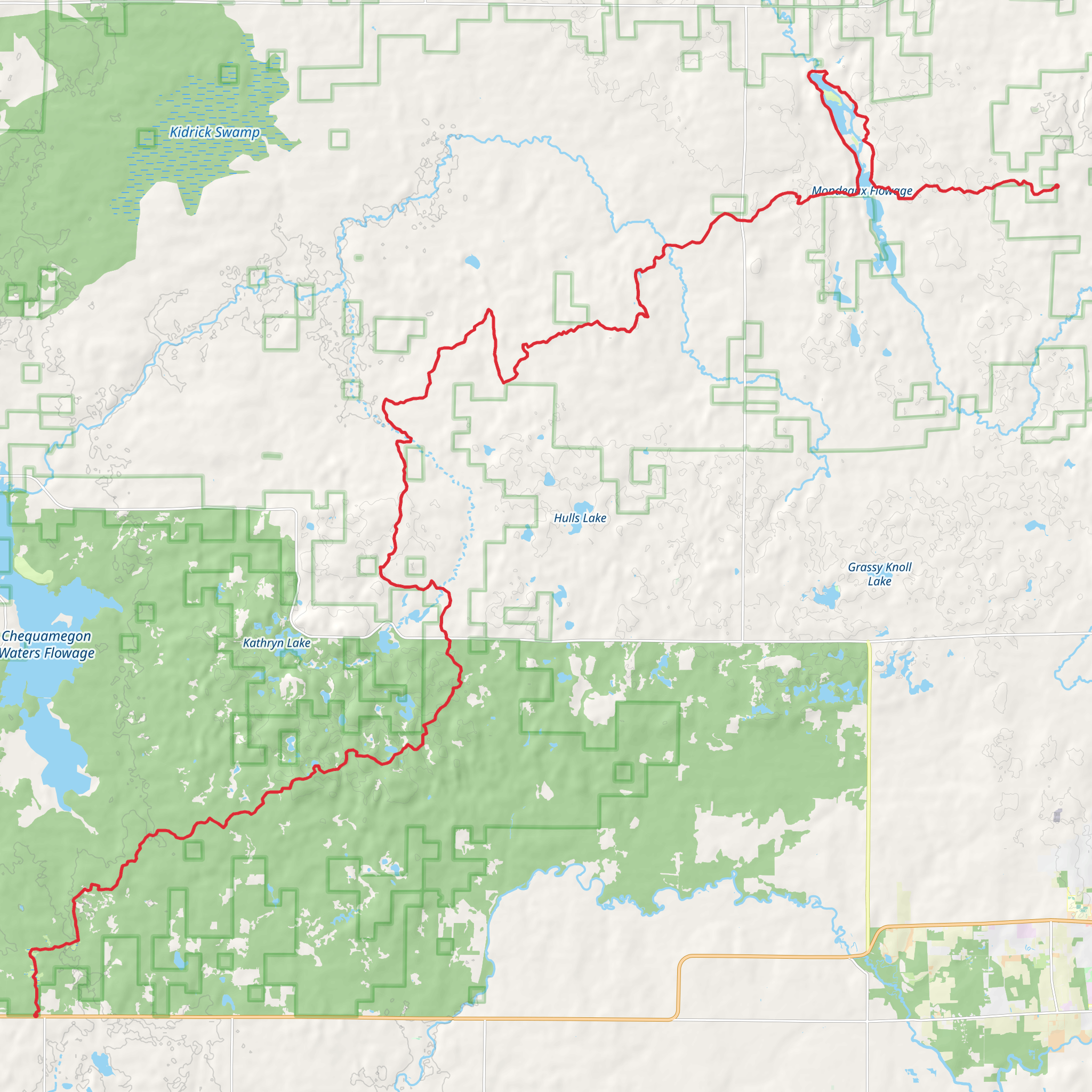 Ice Age National Scenic Trail - Chequamegon National Forest mobile static map