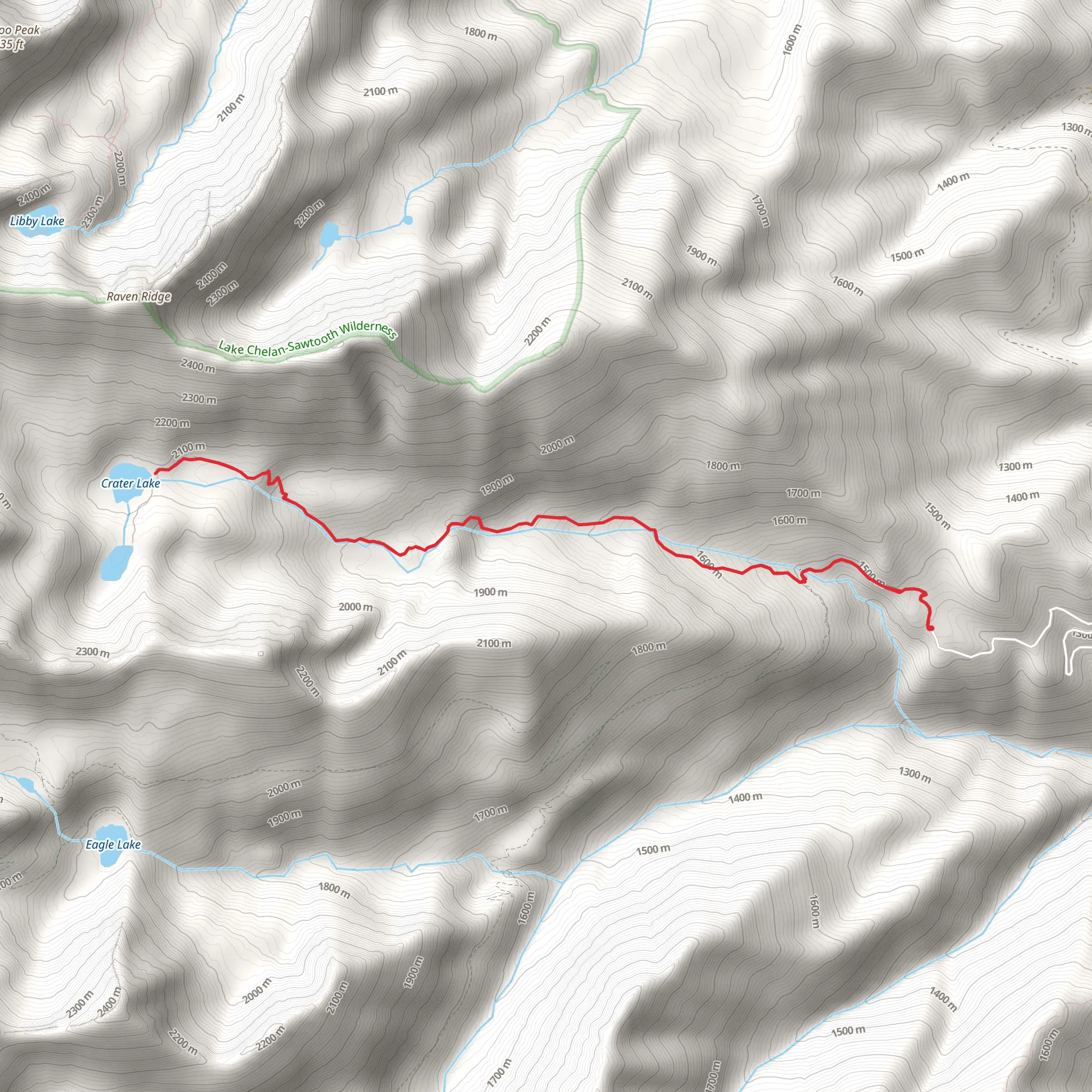 Crater Creek to Crater Lake mobile static map