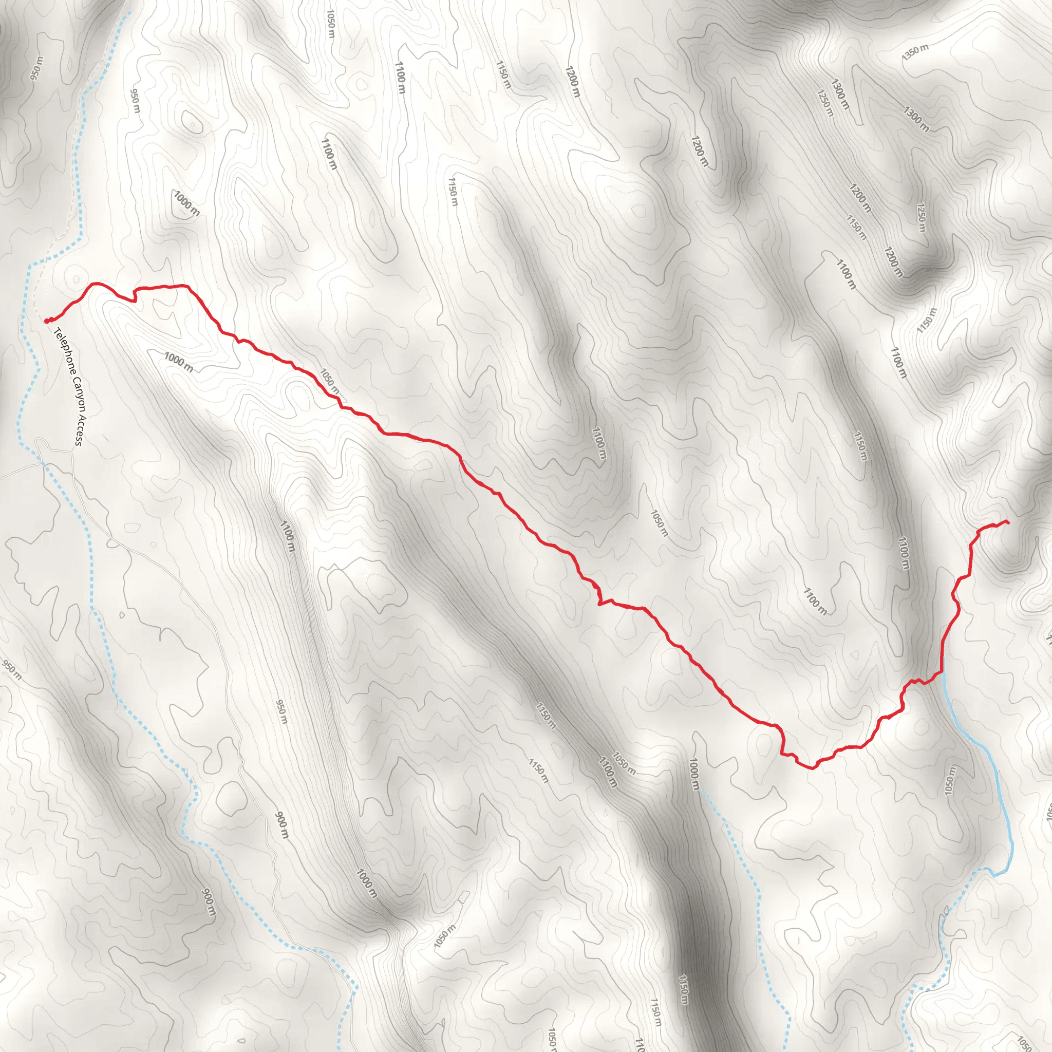 Telephone Canyon Trail mobile static map