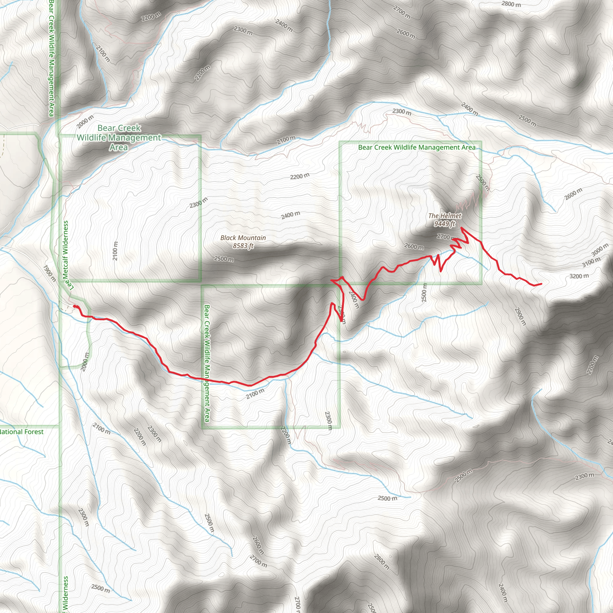 Sphinx Mountain Trail mobile static map