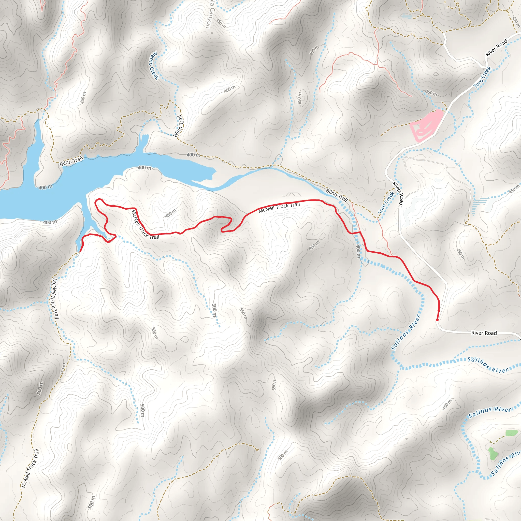 Blinn Ranch Trail mobile static map