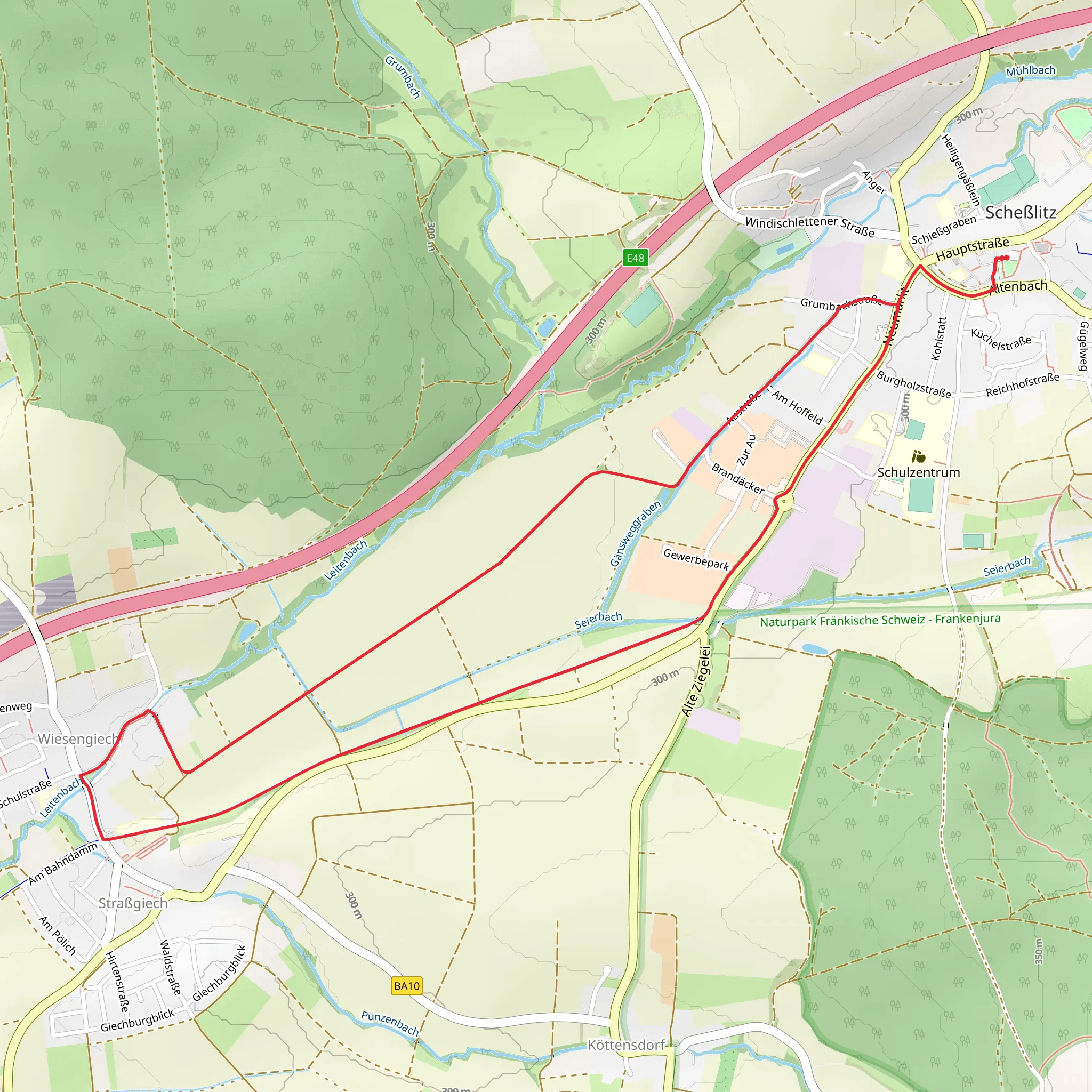 Lindenallee and Bamberger Strasse Loop mobile static map