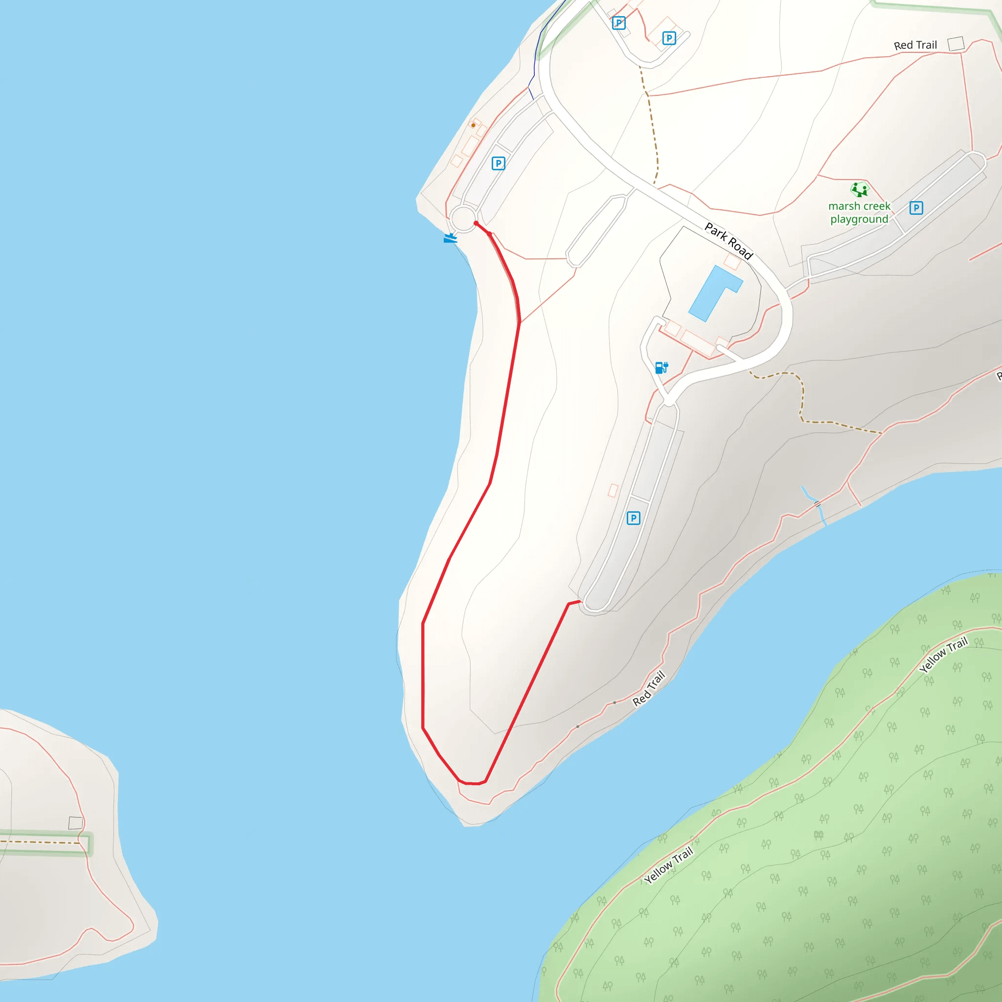 Marsh Creek Reservoir Trail mobile static map