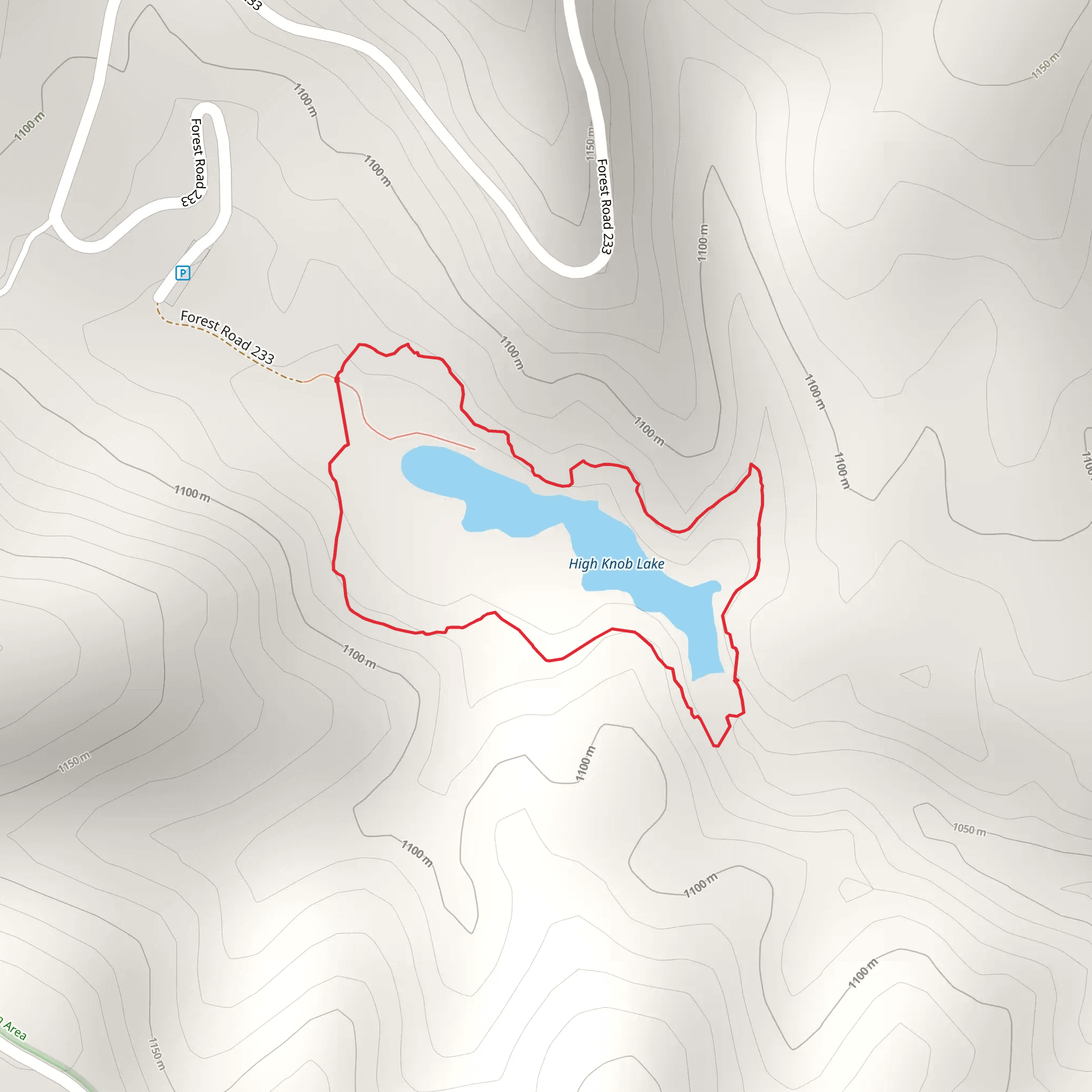 High Knob Lake Trail mobile static map