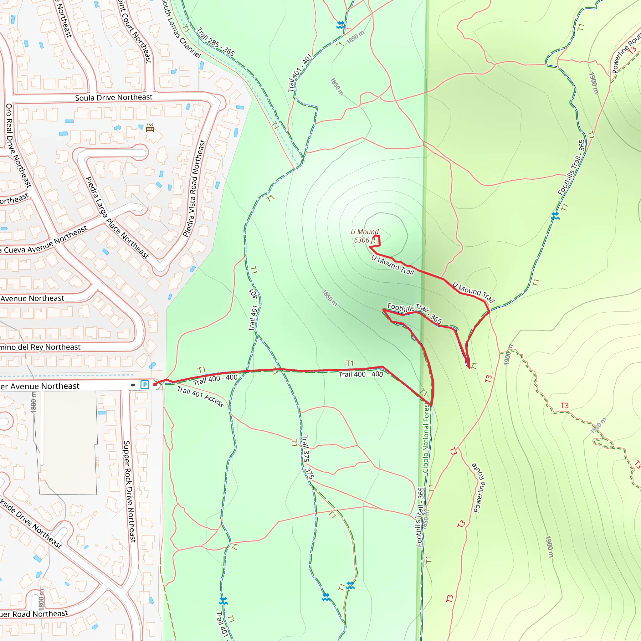 U Mound mobile static map