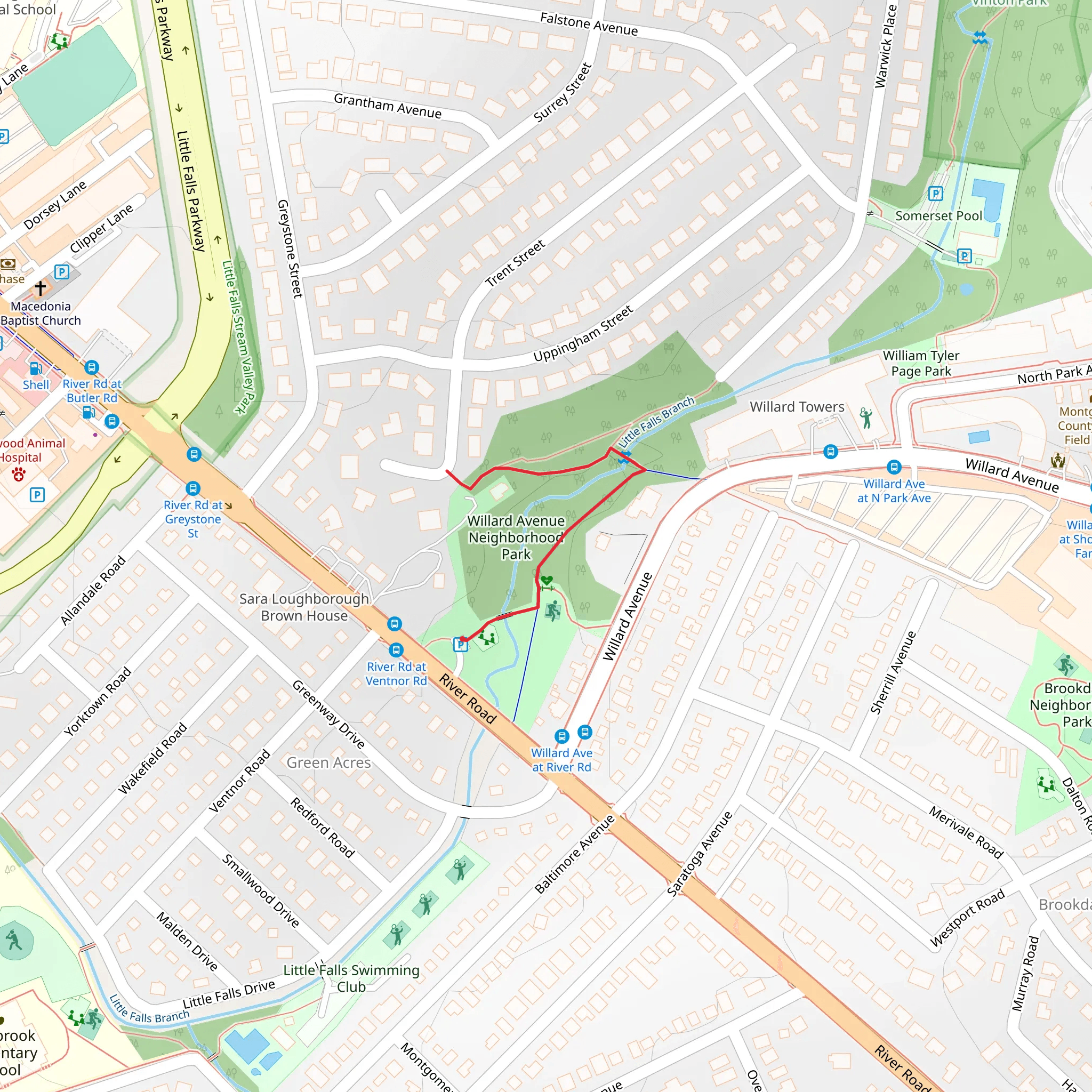 Willard Avenue Neighborhood Park mobile static map