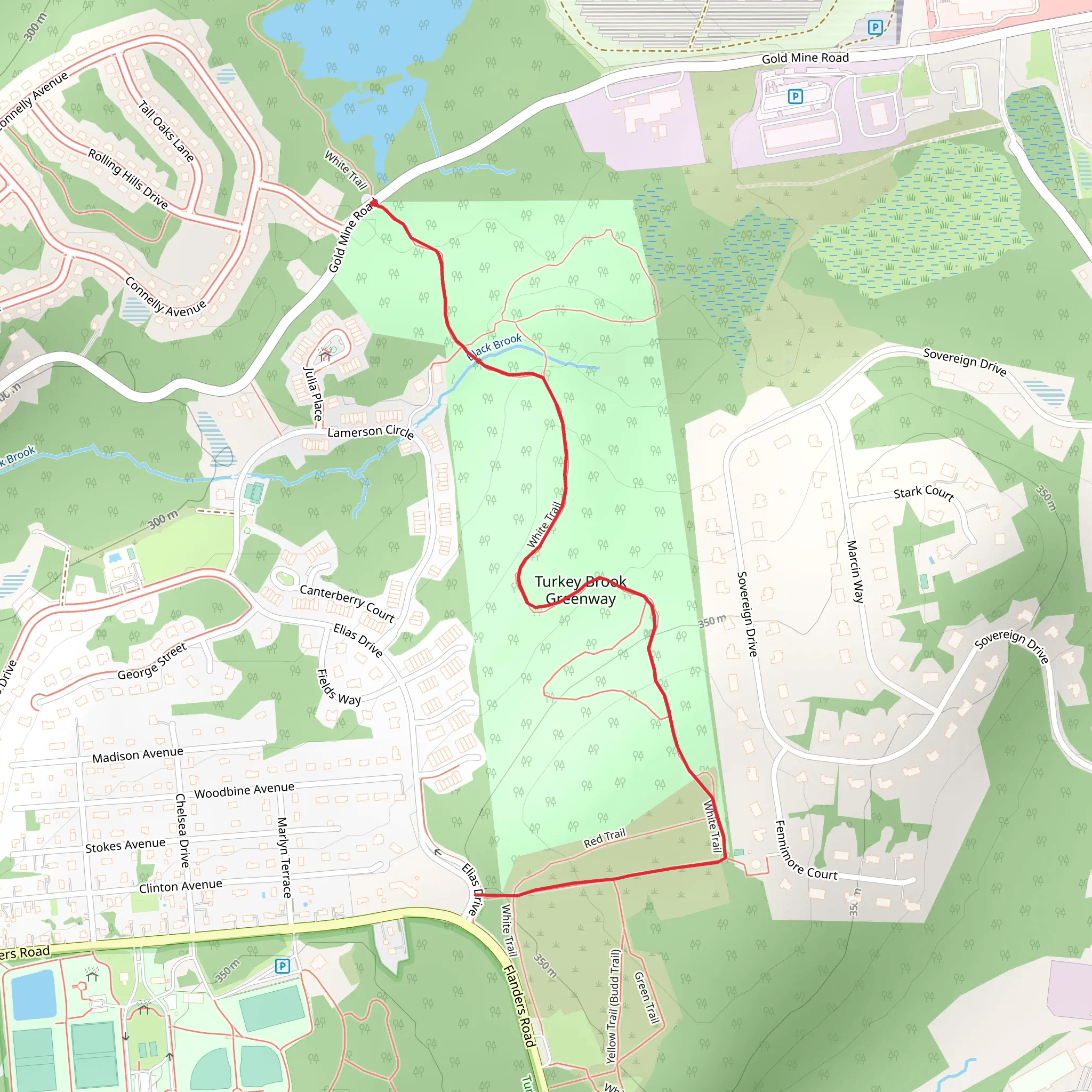 Gold Mine Road South Walk mobile static map