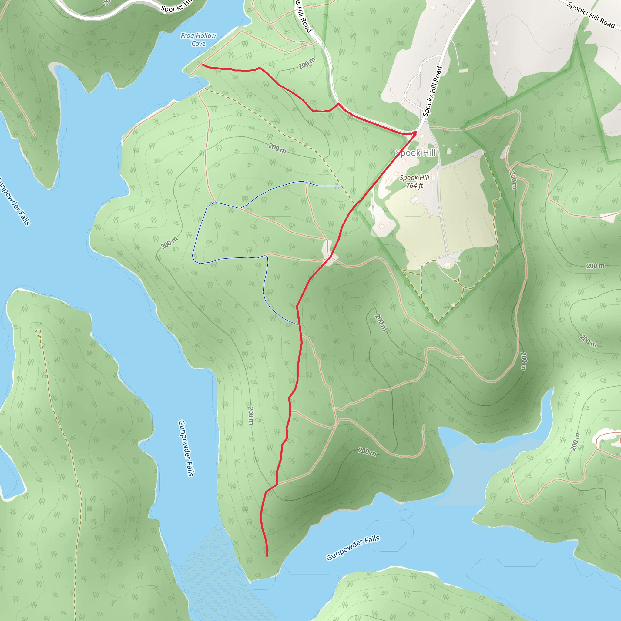 Walk around Spook Hill mobile static map