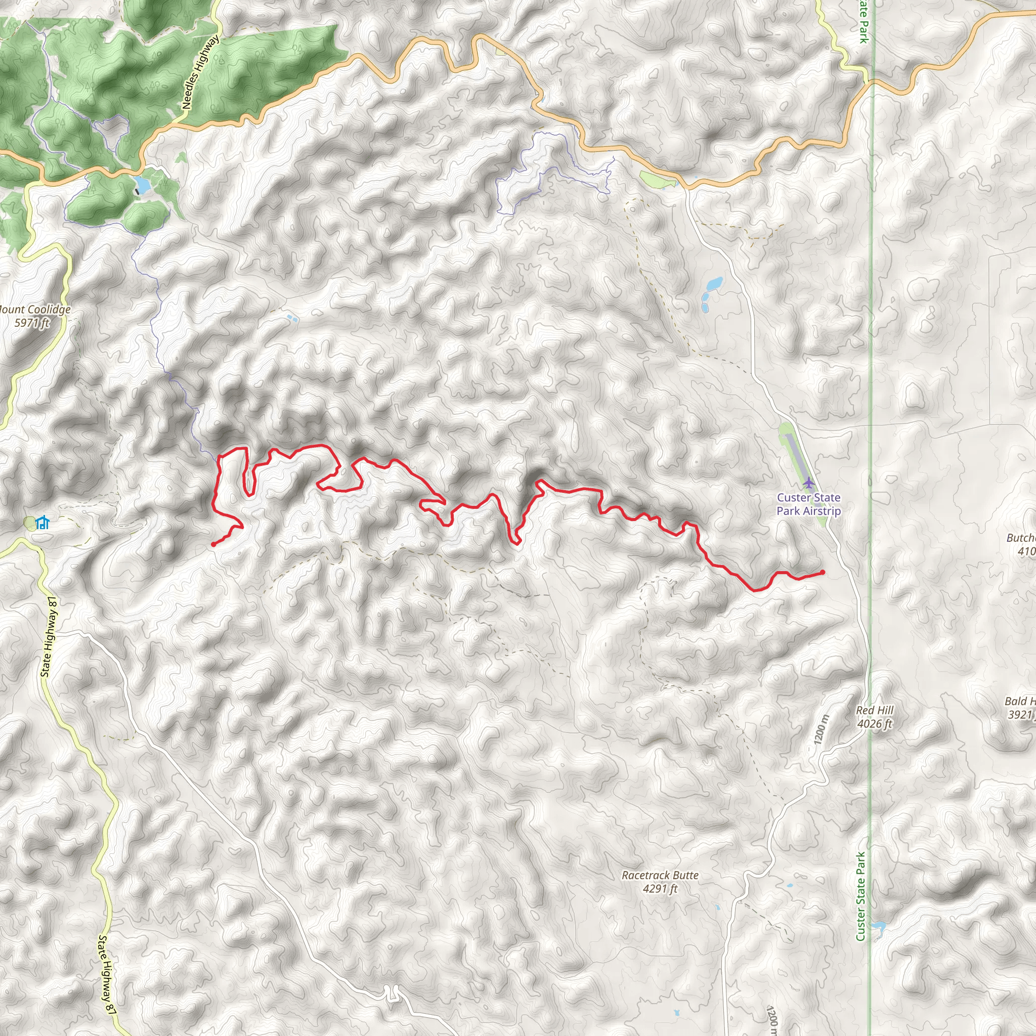 French Creek and Mt Coolidge Trail mobile static map
