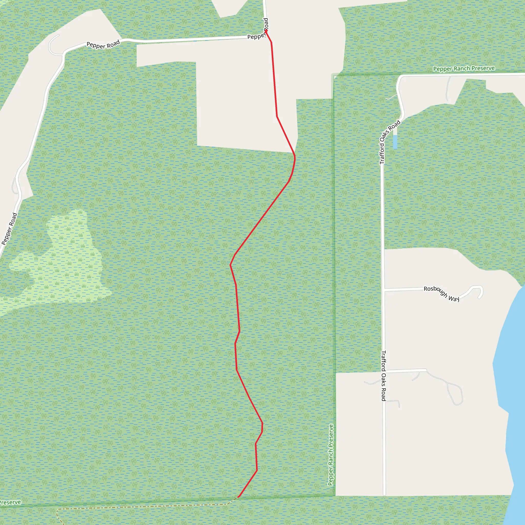 Walk beside Lake Trafford - Pepper Road mobile static map