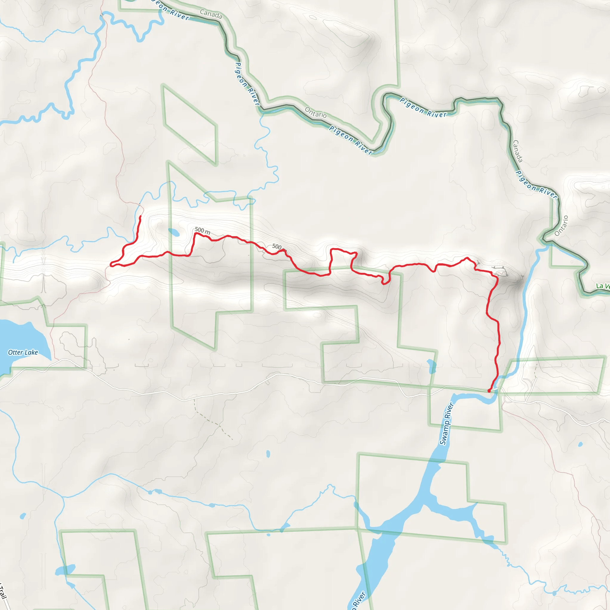 Portage Camp Site via Border Route Trail mobile static map