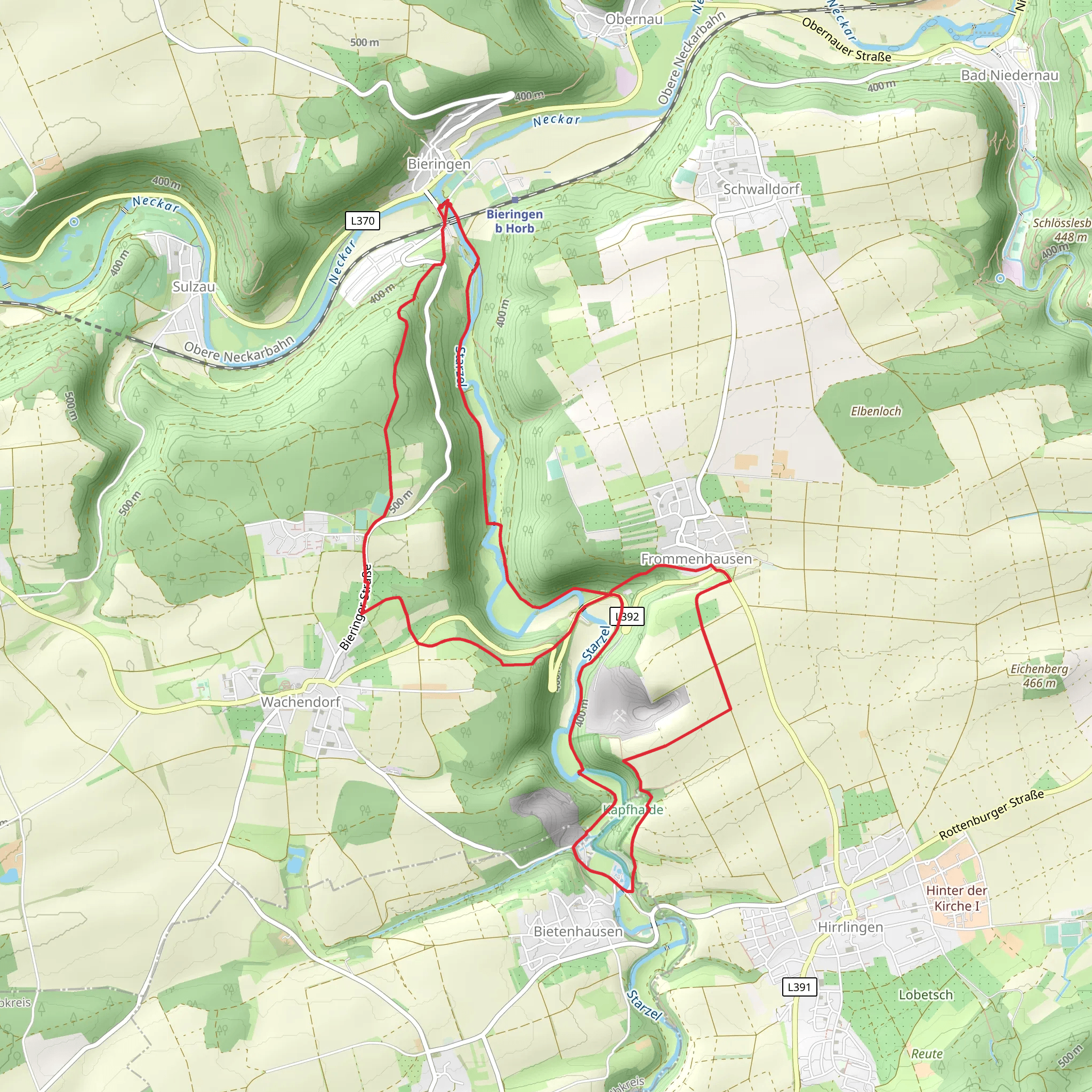 Obere Mühle via Reutteweg mobile static map