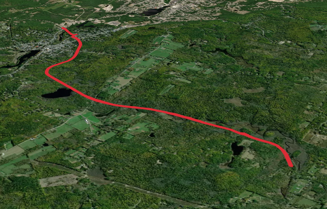 Deering Pond via Sanford Springvale Rail Trail