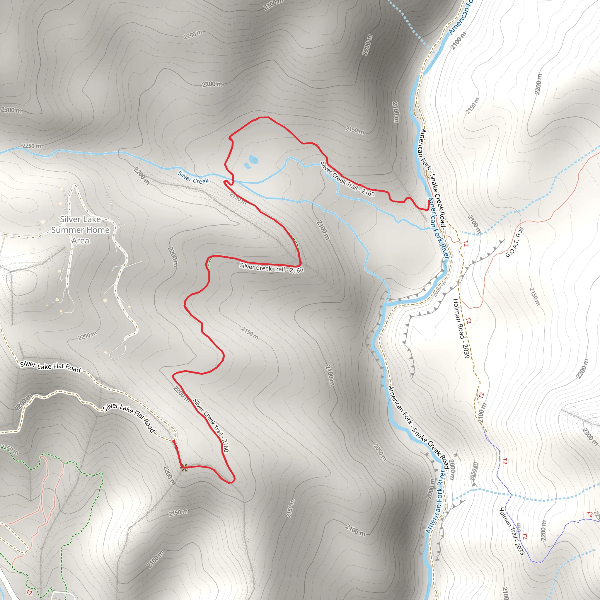 Silver Creek Trail mobile static map