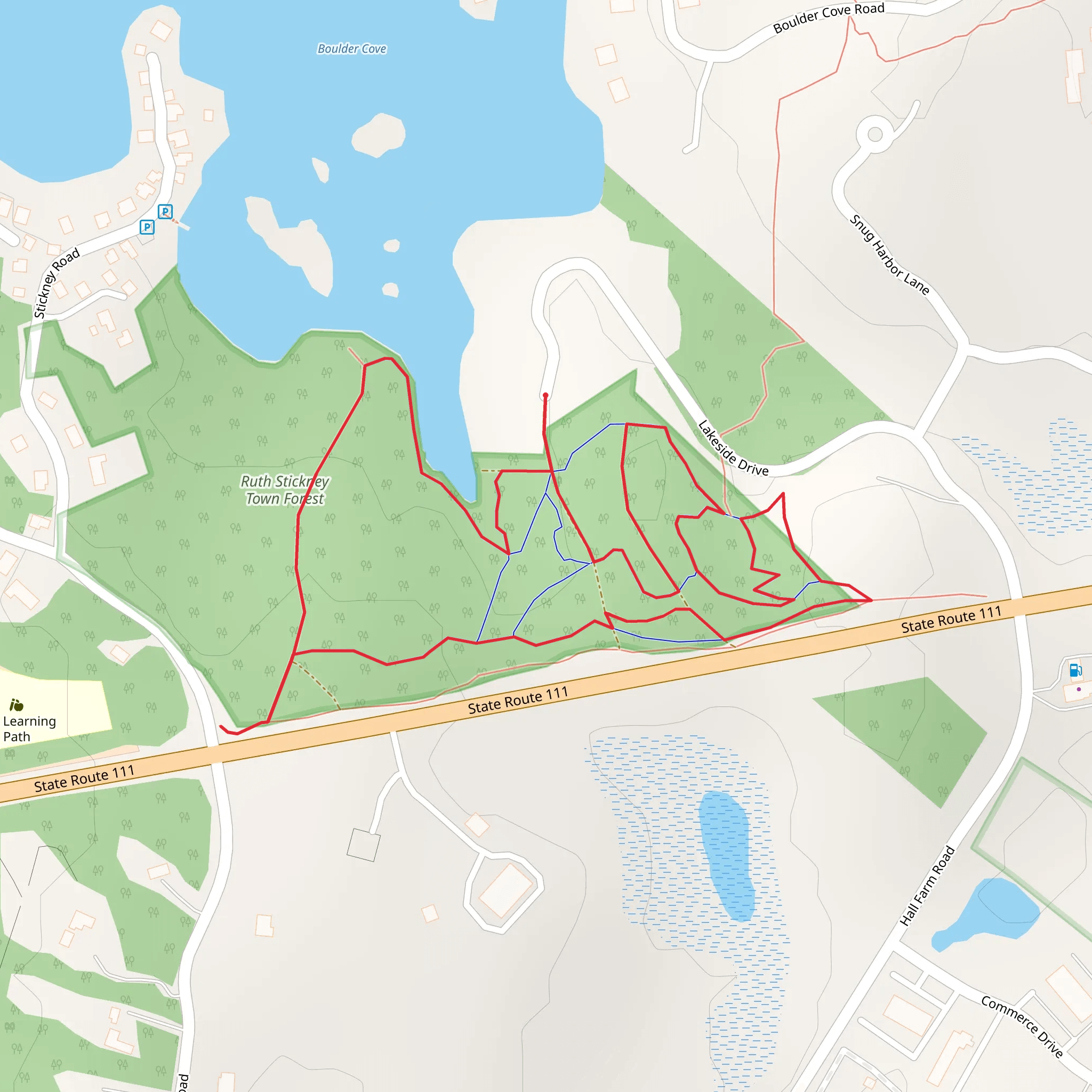 Atkinson Forest Lands and Green Area Loop mobile static map