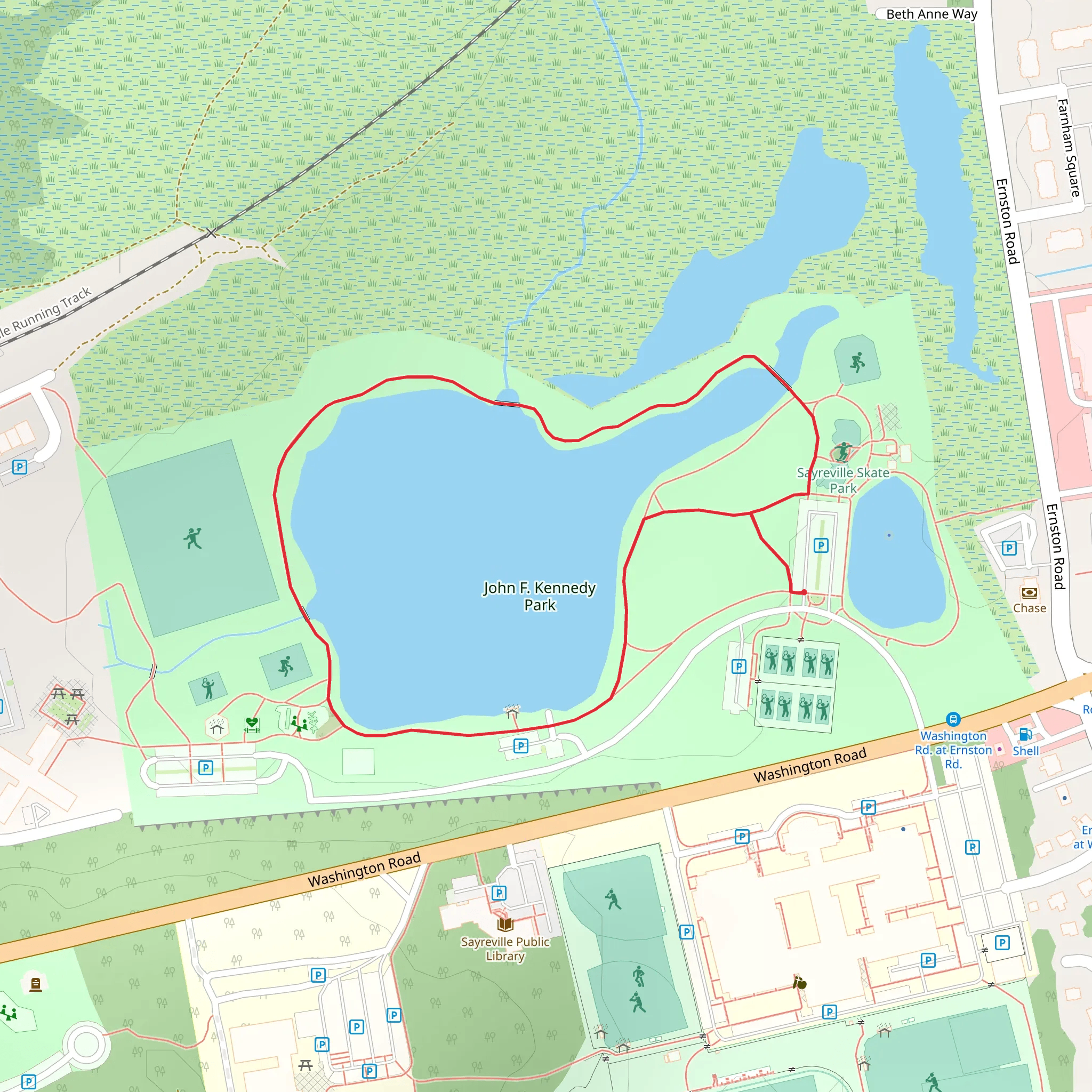 John F Kennedy Park Loop mobile static map