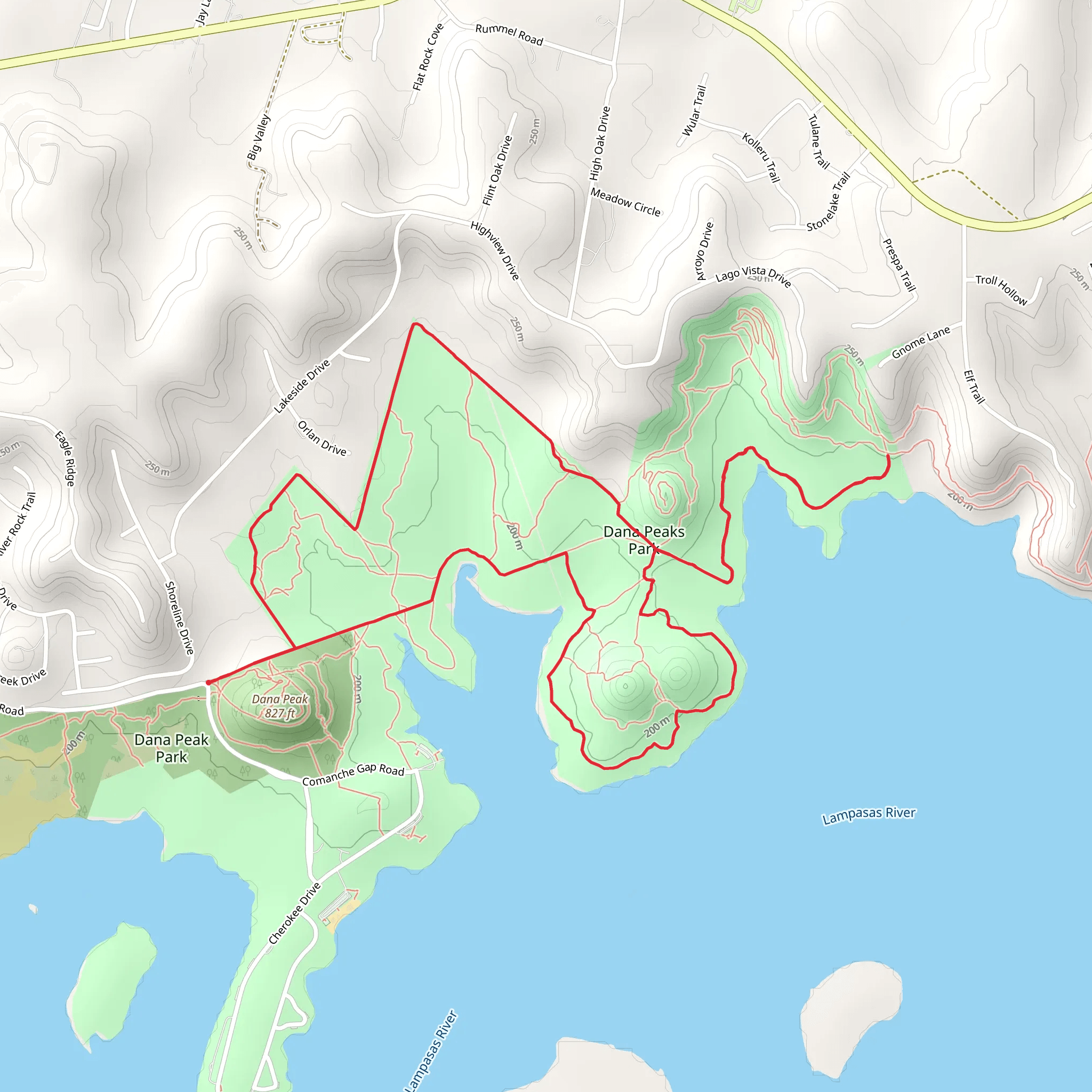 Twin Peaks and Fence Line Loop Trail mobile static map