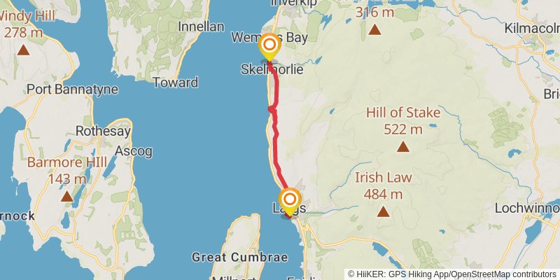 Ayrshire Coastal Path stage 8 Map