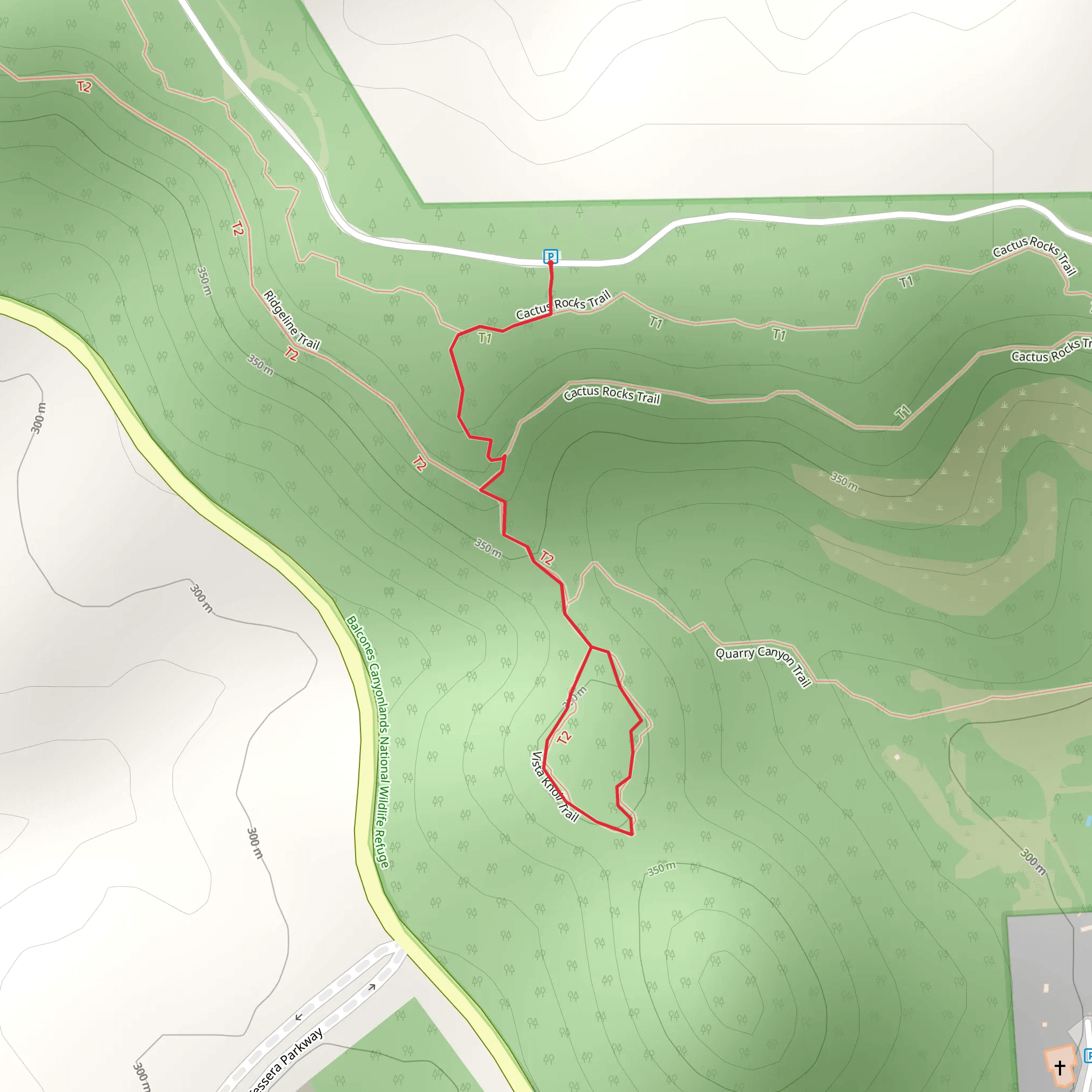Vista Knoll Loop Trail mobile static map