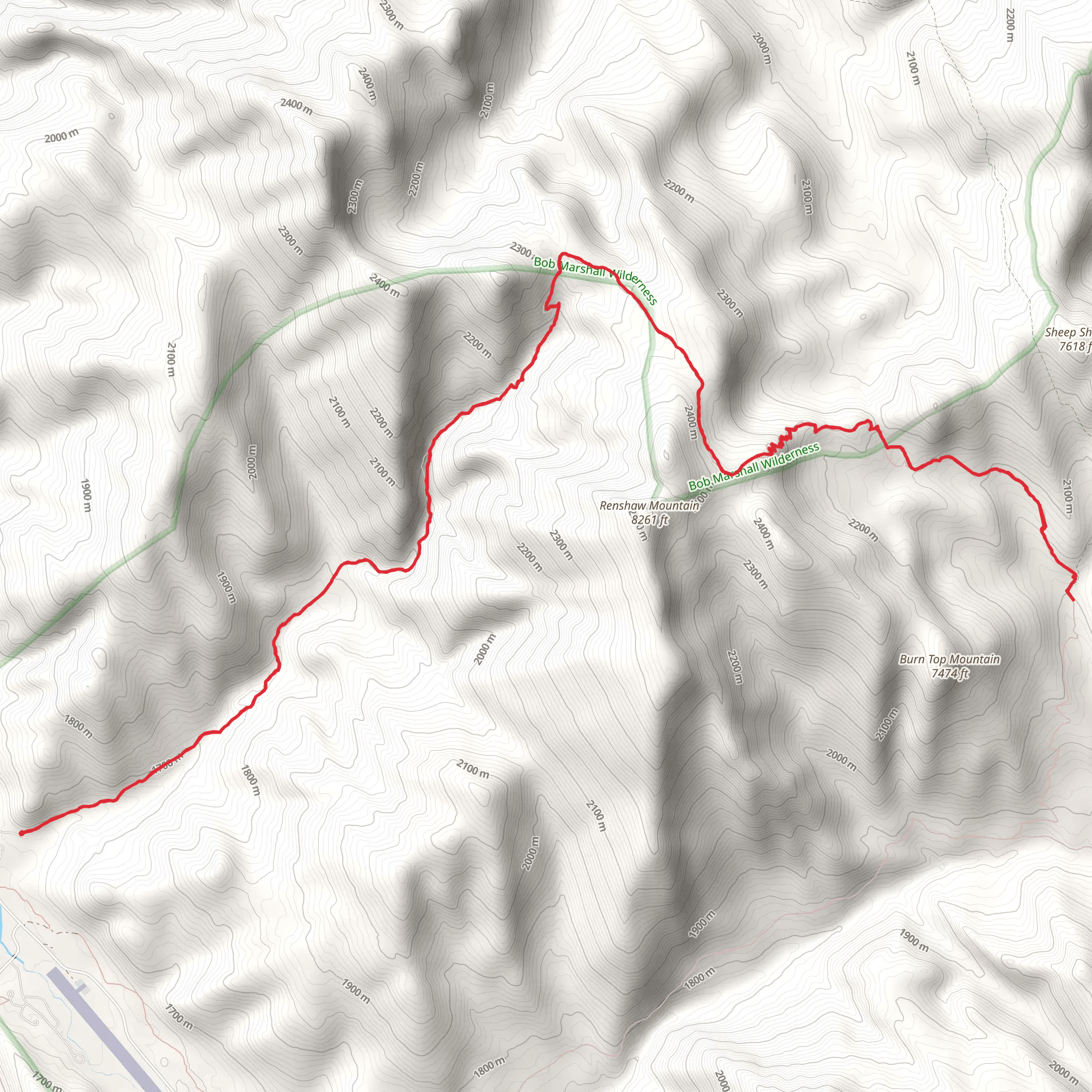 Benchmark Creek Trail mobile static map
