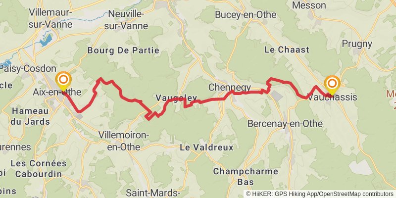 GR 2 - Sentier de la Seine stage 10 Map
