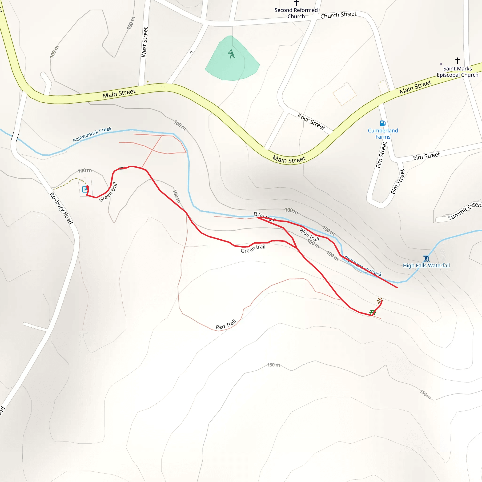 Green Trail and Blue Trail - Philmont mobile static map