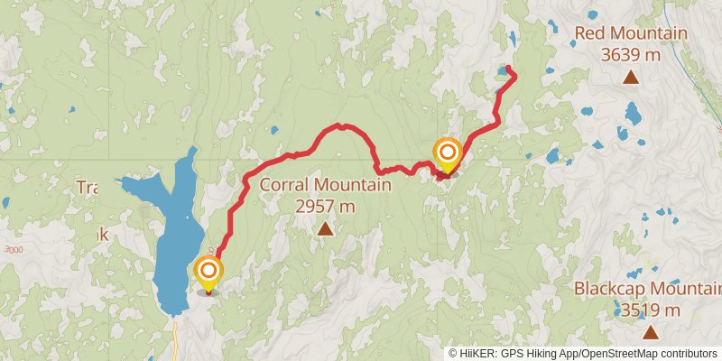 Fleming Lake and Rae Lake via Blackcap Trail stage 3 Map