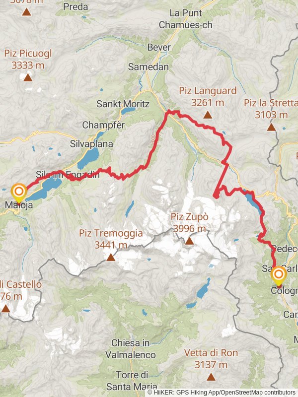 Bernina-Tour mobile static map