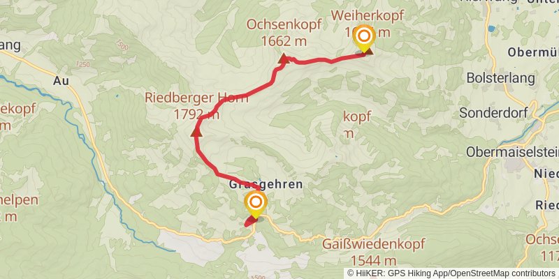 Himmelsstürmer-Route stage 14 Map