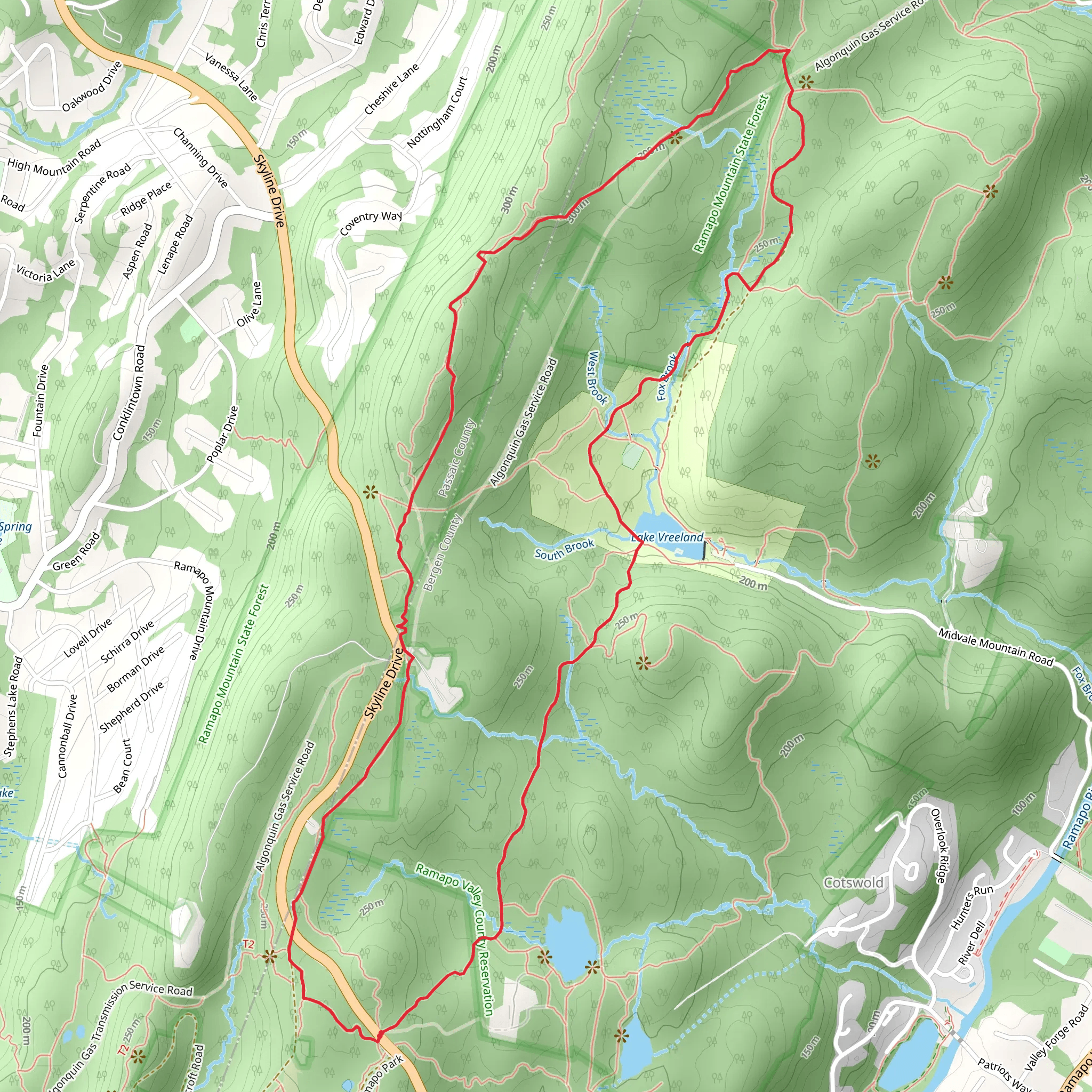 Cannonball and Schuber Loop Trail mobile static map