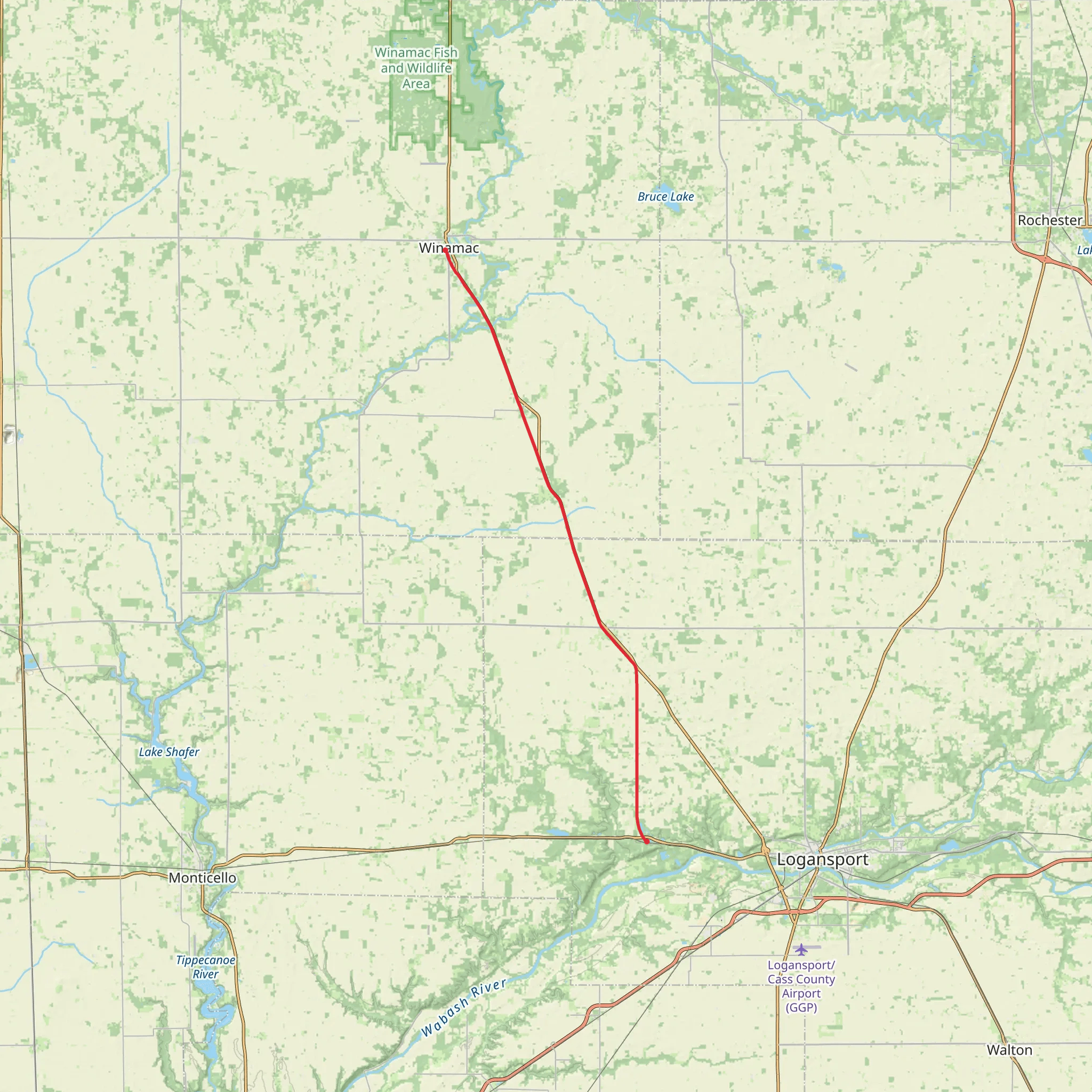 Panhandle Pathway - Winamac mobile static map
