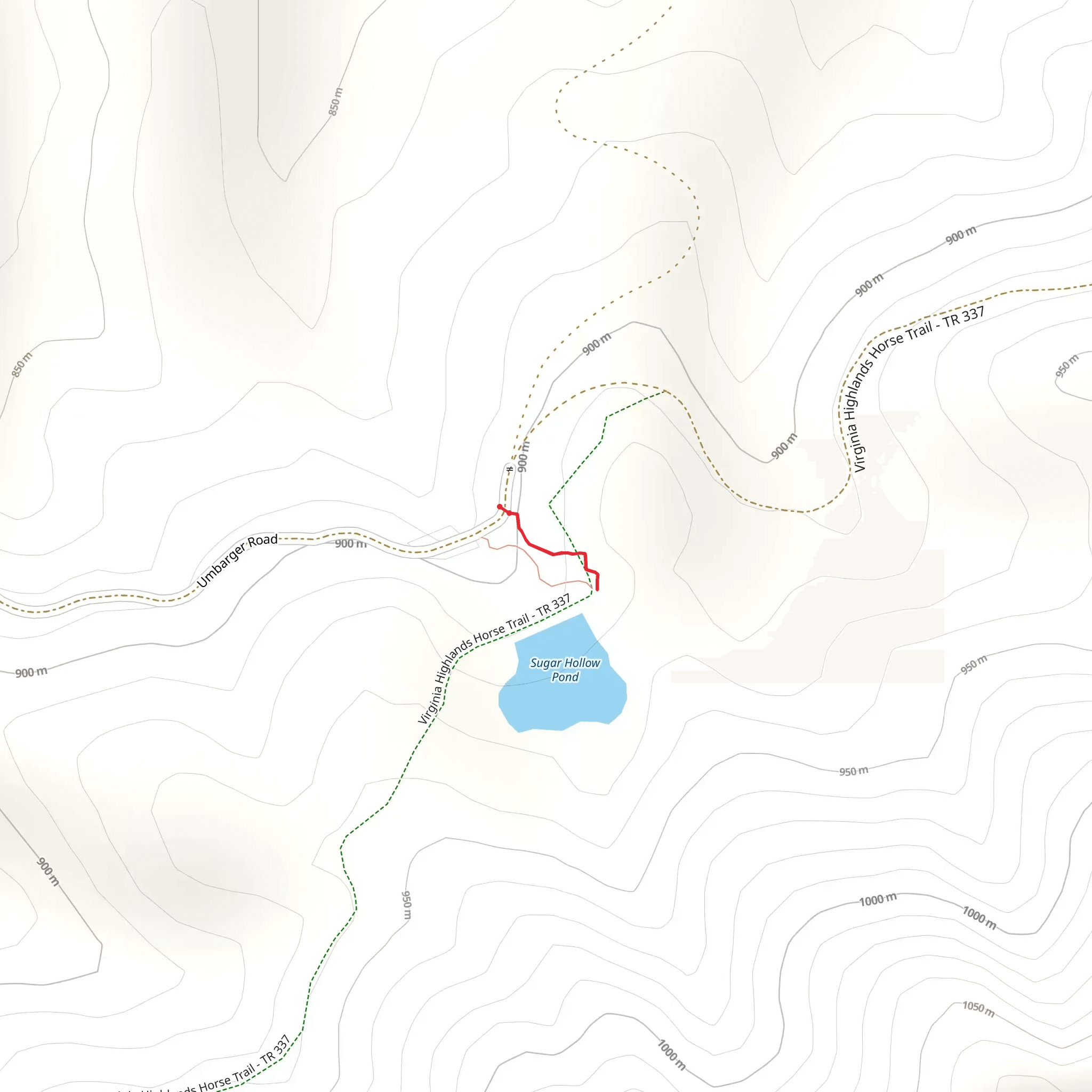 Sugar Hollow Pond Trail mobile static map