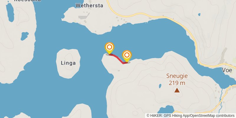 Coastal Walk of Shetland - West stage 14 Map