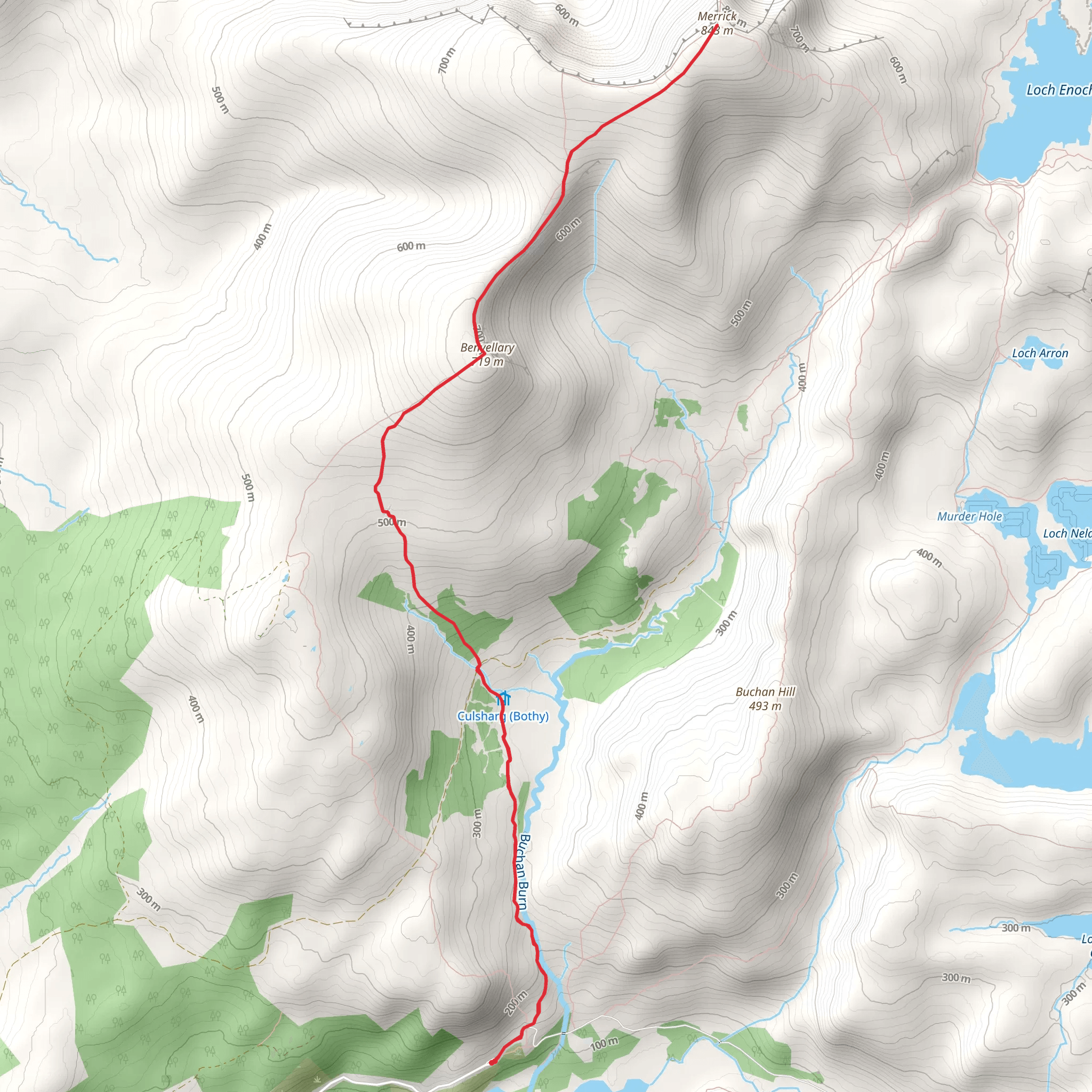 Merrick from Glen Trool mobile static map