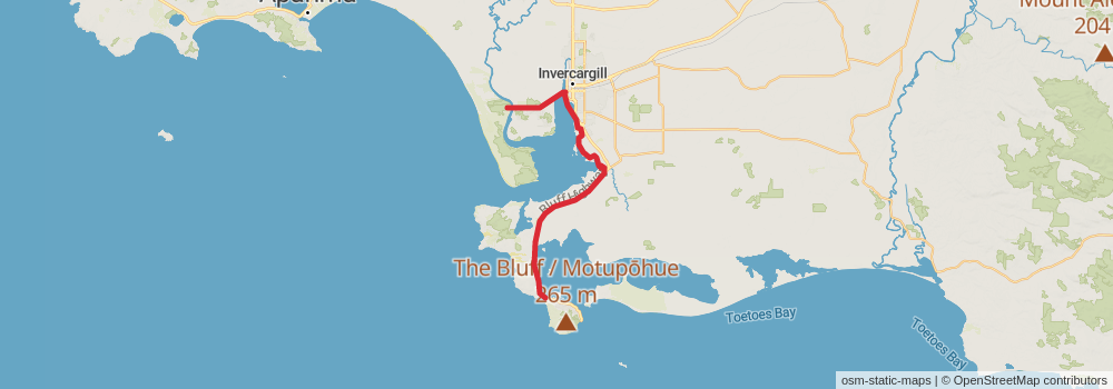 Te Araroa Trail stage 179 Map