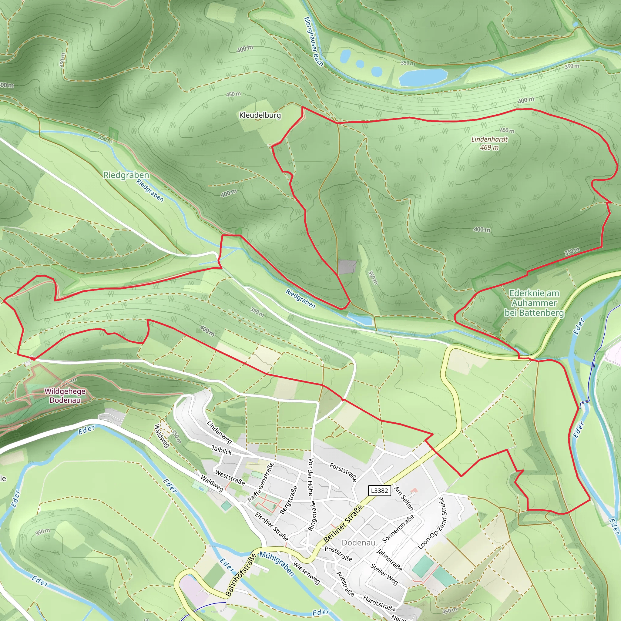Lindenhardt and Hirschstein Loop from Dodenau mobile static map