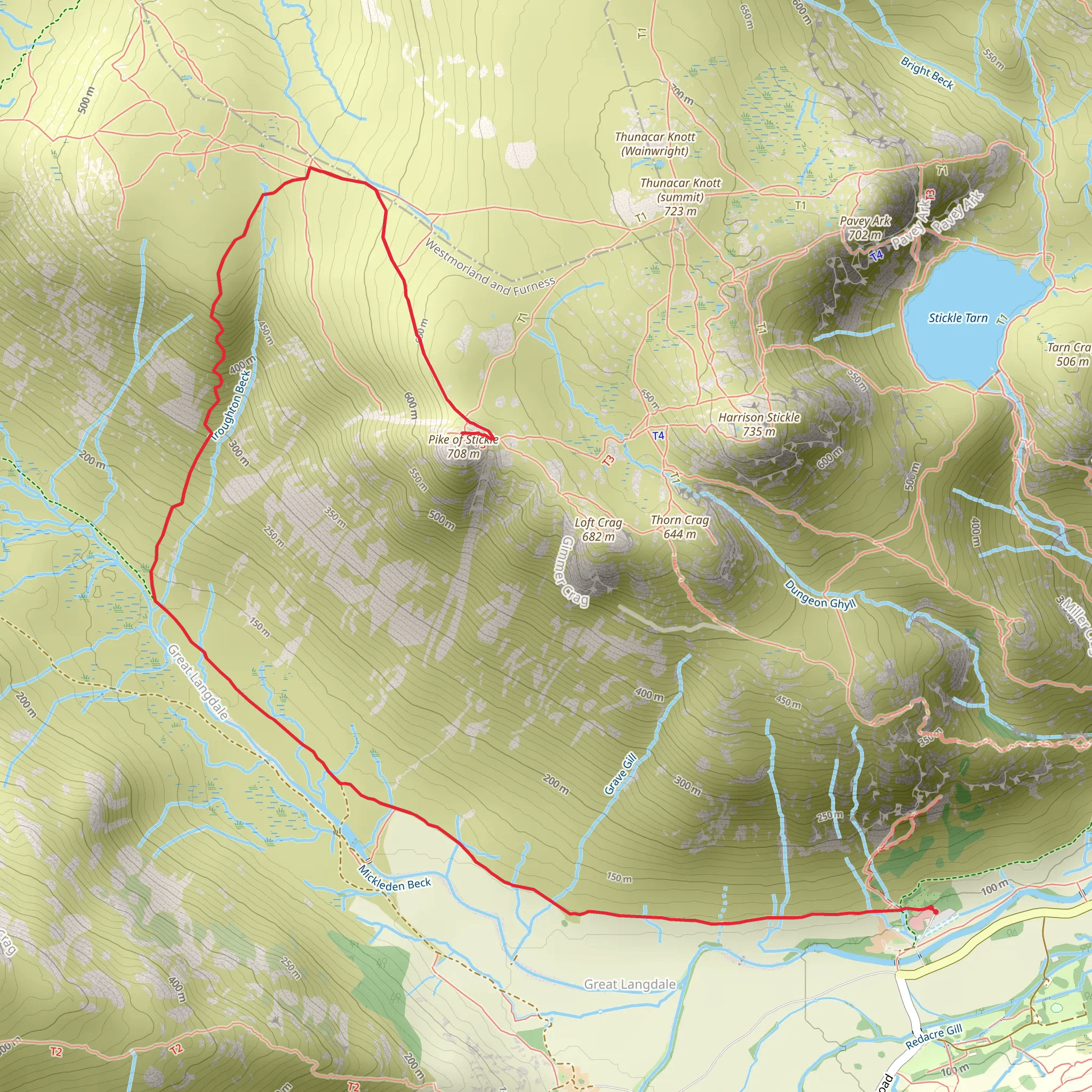 Pike of Stickle mobile static map