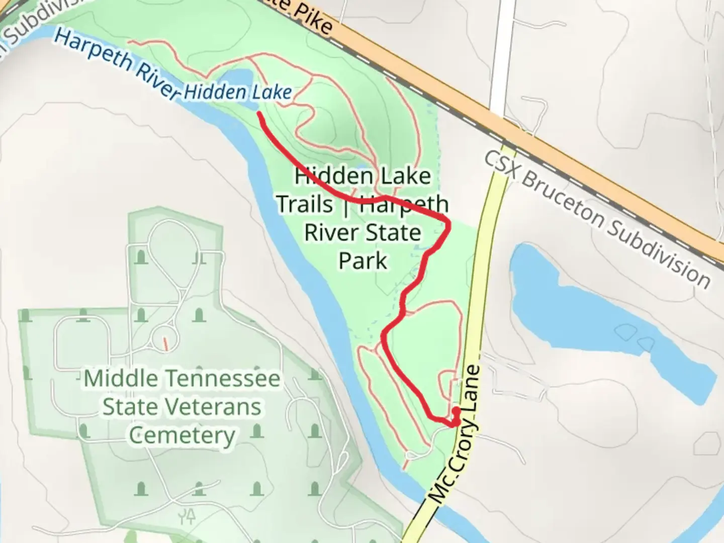 An image depicting the trail Hidden Lake and its surrounding area.