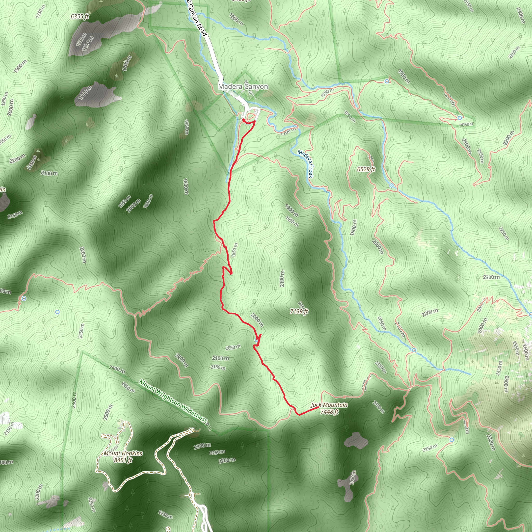 Jack Mountain via Old Baldy Trail mobile static map