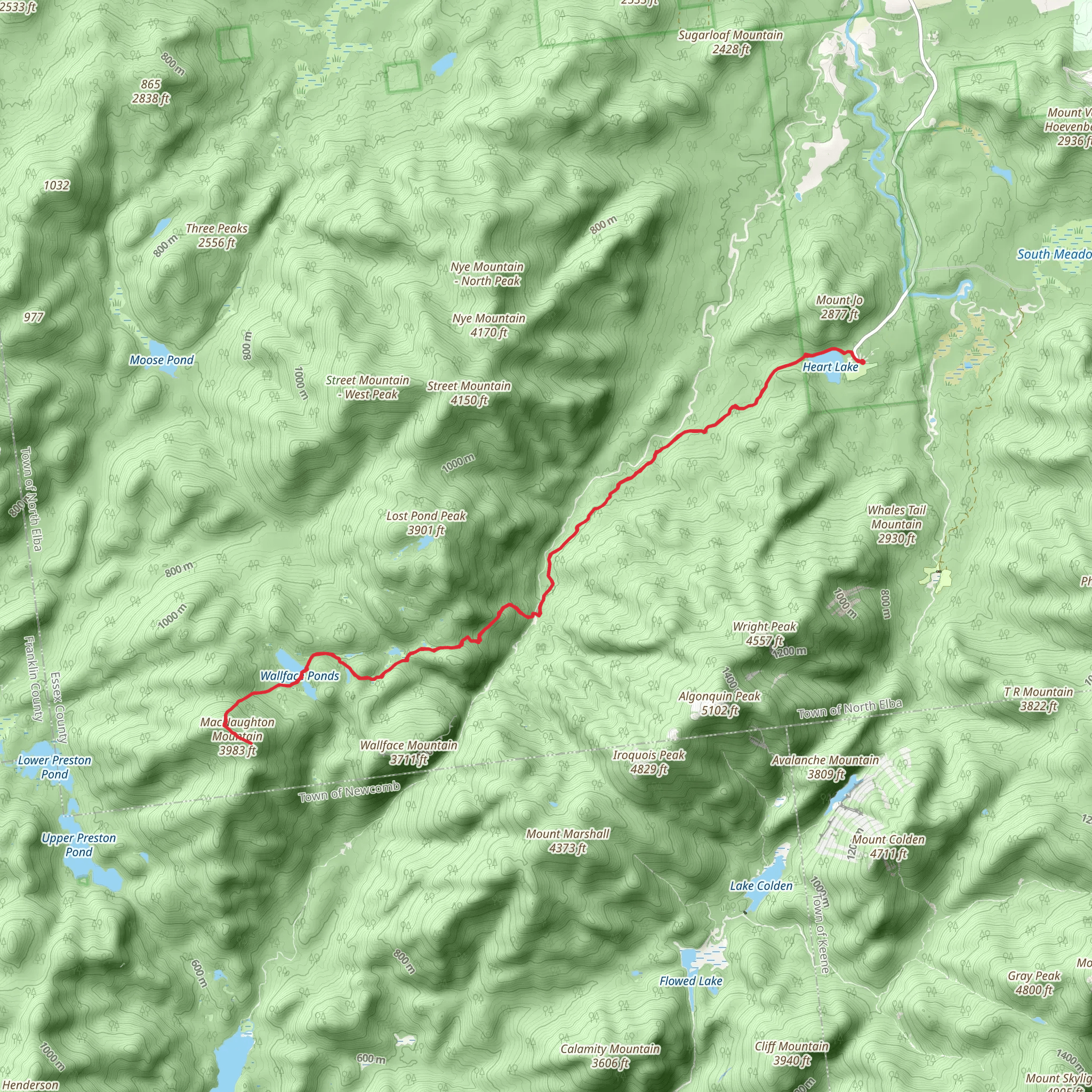 MacNaughton Mountain via Indian Pass Trail mobile static map
