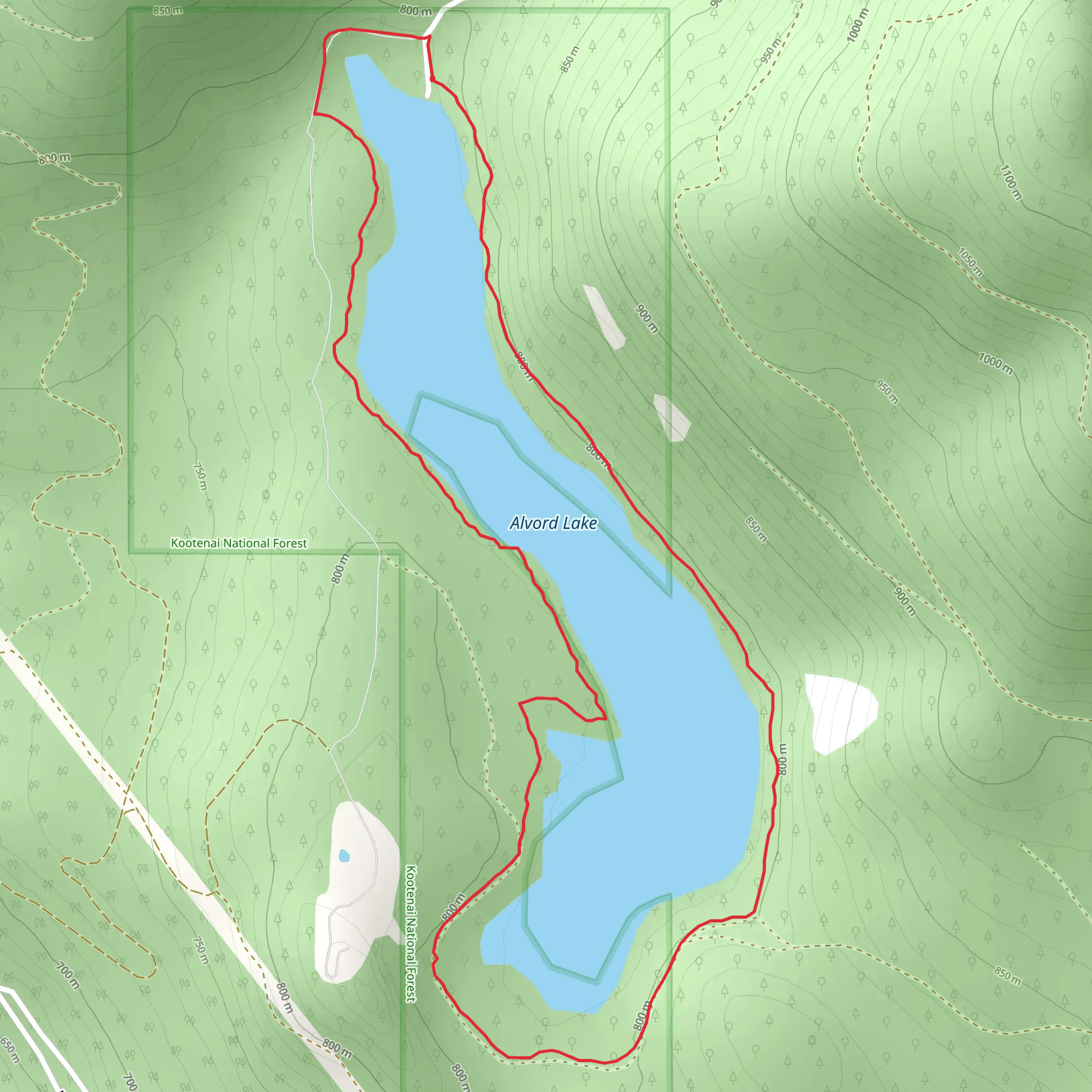 Alvord Lake Trail mobile static map