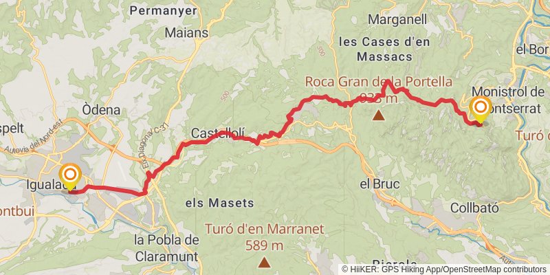 Camino Catalan stage 4 Map