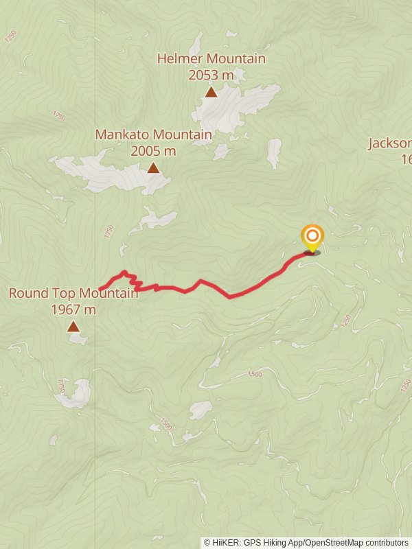 North Gold Creek Trail mobile static map