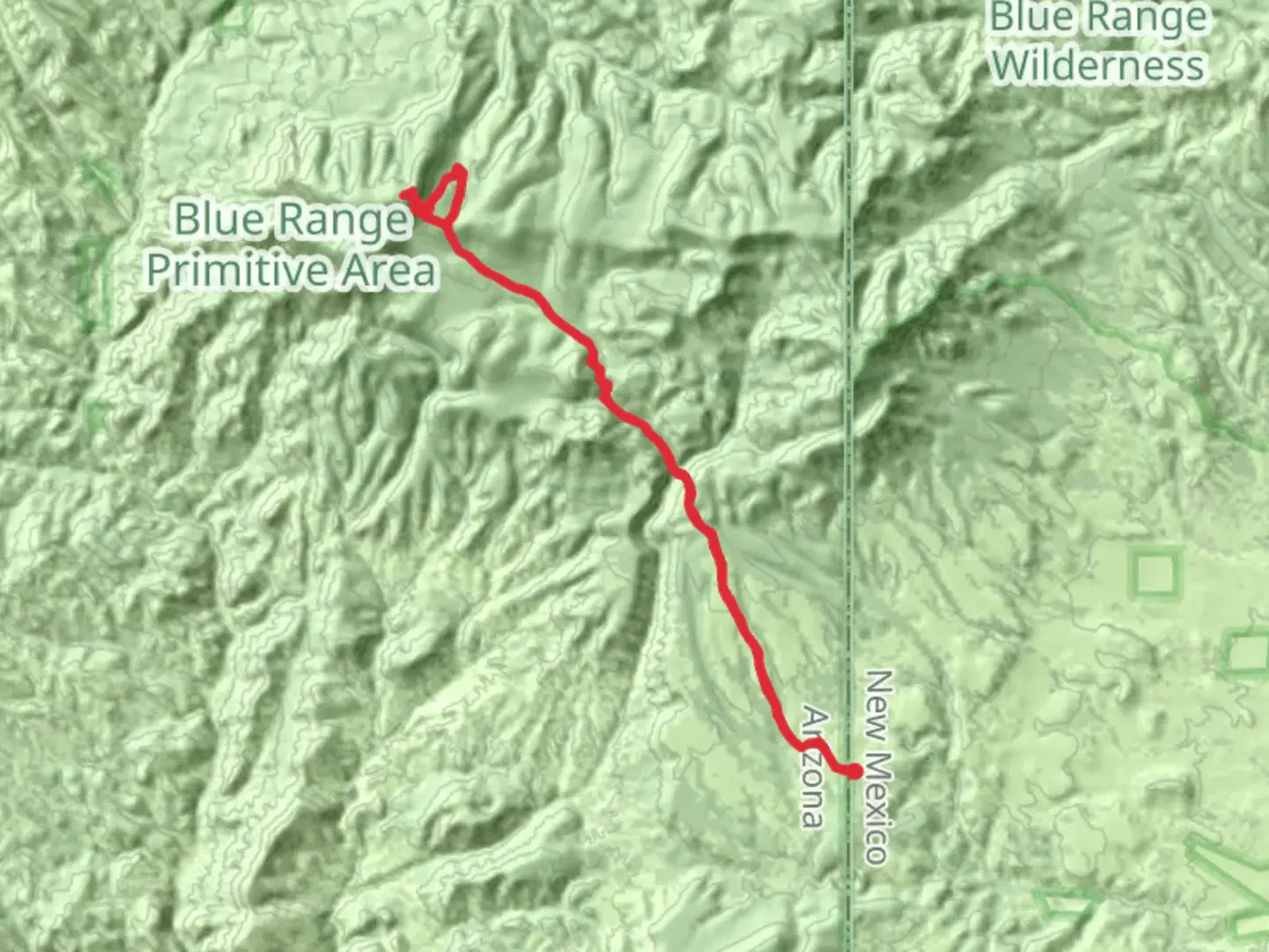 An image depicting the trail Bear Mountain via Little Blue Trail and its surrounding area.